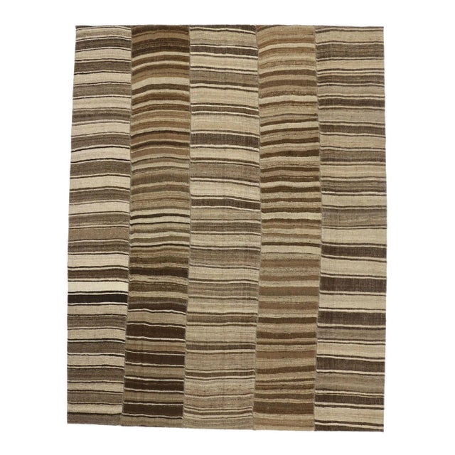 Textile Mid 20th Century Wabi-Sabi Turkish Kilim Rug - 10'09 X 13'09 For Sale - Image 7 of 7