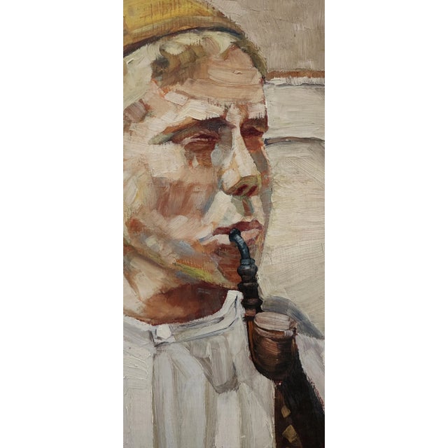 G. Baur, Berger des Alpes et sa pipe, Oil on Wood, Framed For Sale - Image 4 of 11