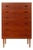 Vintage Danish Mid-Century Six-Drawer Teak Tallboy Dresser 1960s For Sale
