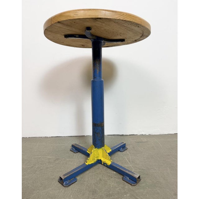 Vintage Industrial Workshop Stool, 1960s For Sale - Image 12 of 14