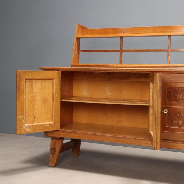 Vintage Rustic Sideboard in Oak, 1950s For Sale - Image 3 of 10
