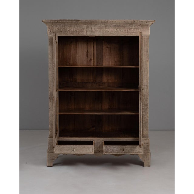 1880s French Provincial Oak Vitrine With Glass Doors For Sale - Image 17 of 18