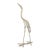 Vintage Carved Wood Crane Coastal Bird Floor Sculpture For Sale