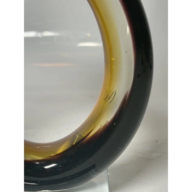 Make a statement with this stunning **Vintage MCM Murano Style Art Glass Twist Sculpture**, featuring an elegant abstract...