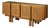 Brutalist Sideboard with Geometric Details in Oak, France For Sale