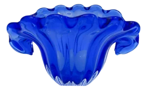 Shell with Blue Murano Glass Pearl, 1980s