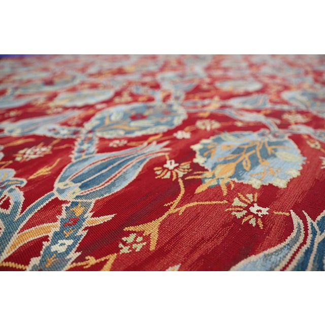 Textile 8'x10' Handwoven Kilim Rug | Flatweave Bessarabian Kilim | Floral Motif For Sale - Image 7 of 9