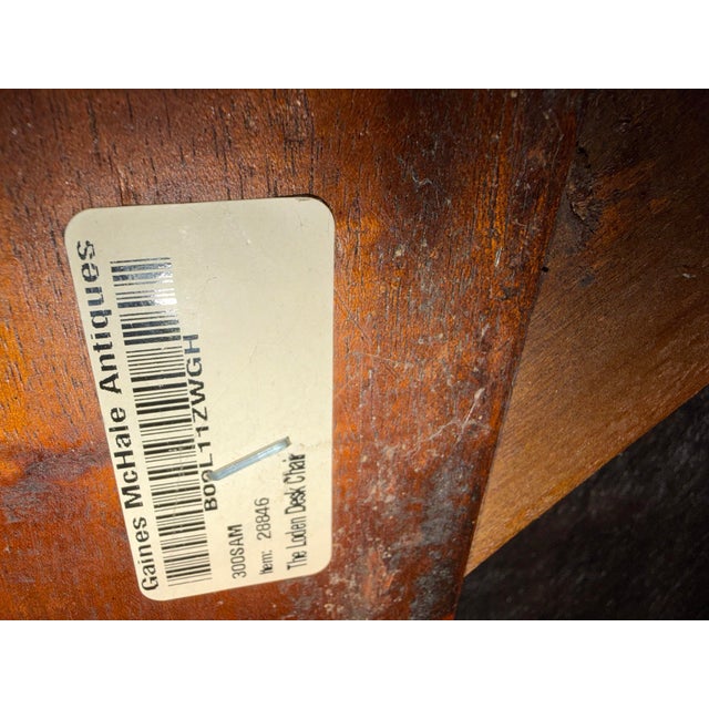 Gaines McHale Carved Mahogany Cane-Back Desk Chair, “The Loden” For Sale - Image 10 of 10