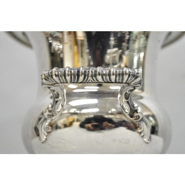 Mid 20th Century English Regency Silver Plated Trophy Cup Urn Champagne Chiller Ice Bucket For Sale In Philadelphia - Image 6 of 14