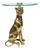 Hollywood Regency Leopard Side Table in Bronze For Sale