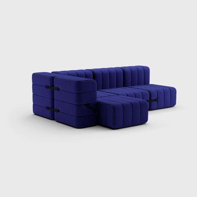 Modular Three-Seater Sofa in Jet Fabric by Ambivalenz, Set of 9 For Sale - Image 12 of 18