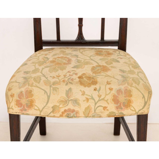 Set of Four George III Mahogany Side Chairs For Sale - Image 4 of 8