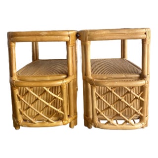 1980s Three Tears Bamboo Side Table - a Pair For Sale