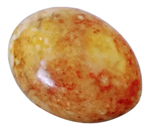Vintage Italian Golden Orange Alabaster Egg