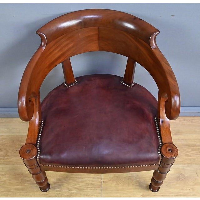 Early 19th Century Restoration Mahogany Office Chair For Sale - Image 5 of 18