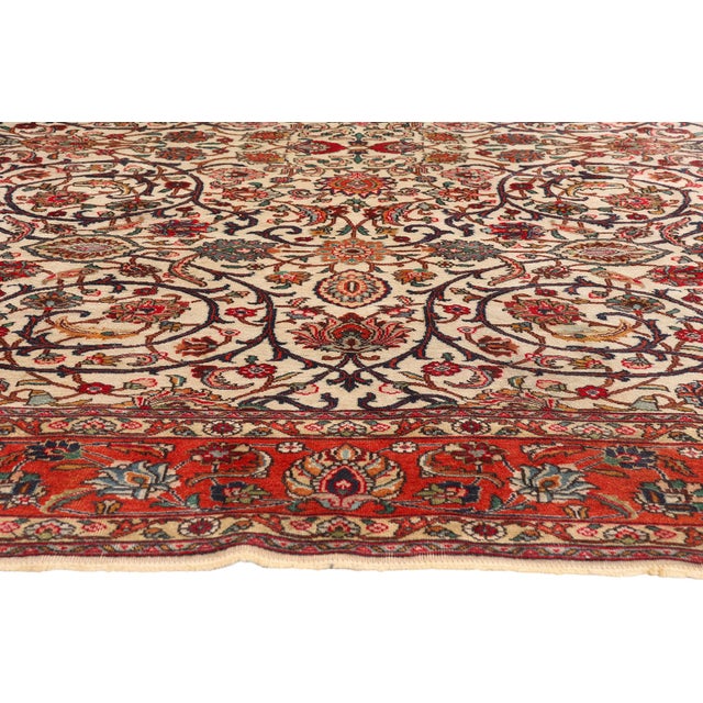 Vintage Persian Tabriz Rug, 07'10 X 10'08 For Sale - Image 4 of 10