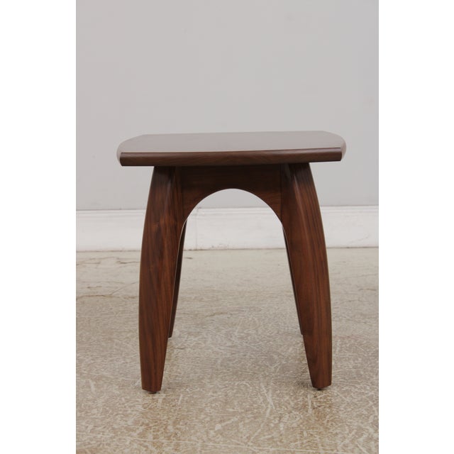 Mid Century Modern Walnut Table or Stool For Sale - Image 4 of 12