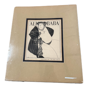 Original 1901 Aubrey Beardsley Line Block Print "Ali Baba" – The Forty Thieves