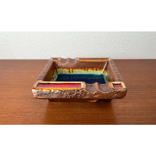 Ceramic Vintage West German Pottery WGP Fat Lava Ashtray, 1970s For Sale - Image 7 of 18