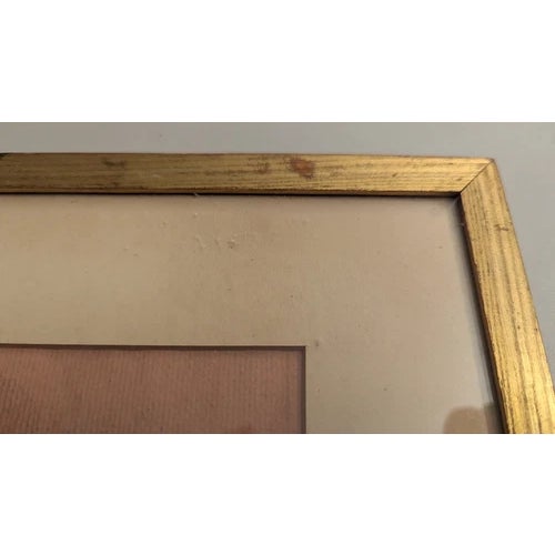 Vintage Sketched Portrait Framed by Plohn & Co. New York 15"x19" For Sale - Image 9 of 13