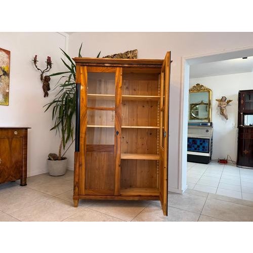 For Sale: Original Biedermeier Display Cabinet, Bookcase, Collector's Cabinet, Walnut, Height x Width x Depth 183 x 122 x...