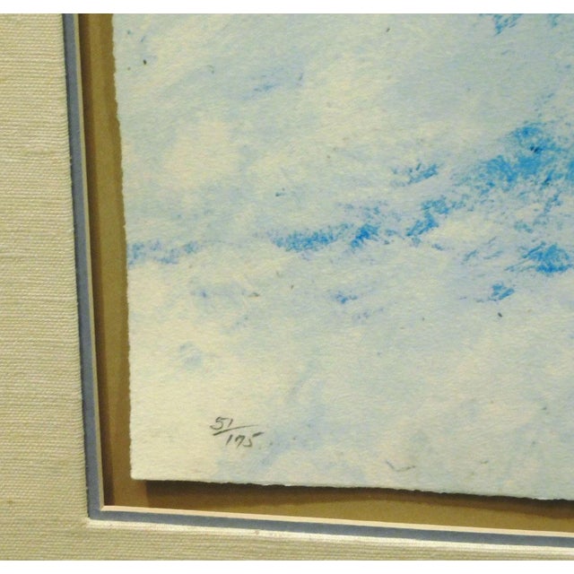 Impressionist Earl Biss Windy Point Original Serigraph on Paper Custom Framed For Sale - Image 3 of 8
