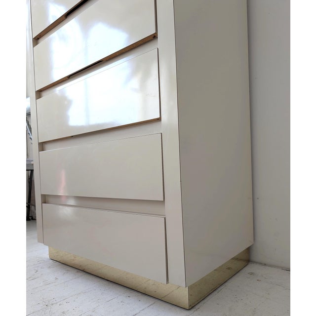 Vintage Laminate Waterfall Chest of Drawers, 1980s For Sale - Image 11 of 12