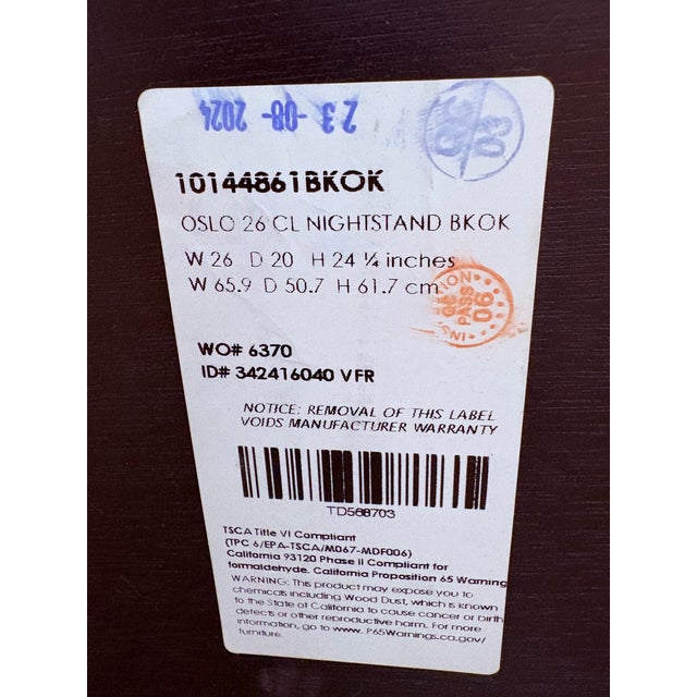 Black Rh Oslo Closed Nightstand — 26" For Sale - Image 8 of 18