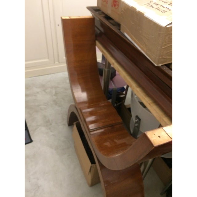Early 20th Century Pair of French Art Deco Console Tables Nickeled Trim Attrib. Alfred Porteneuve For Sale - Image 5 of 10