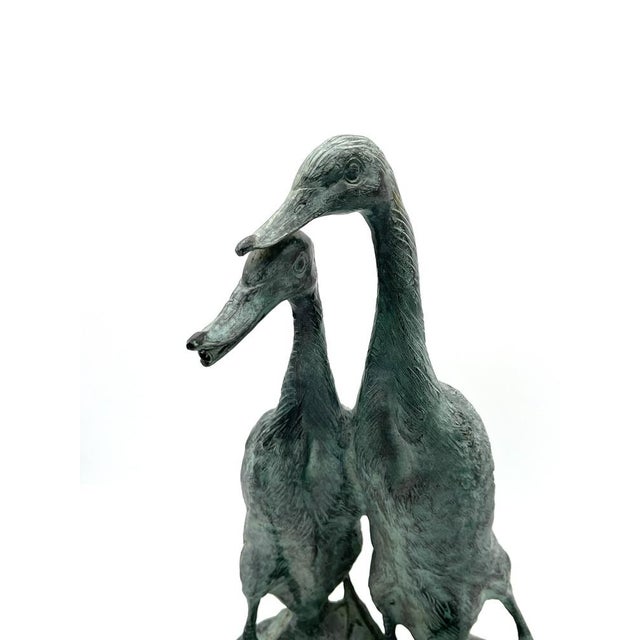 Chinese Duck Figurine in Bronze, 1990s For Sale - Image 6 of 14