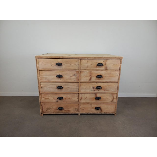 Vintage Fir Workshop Drawer Unit, 1930s For Sale - Image 15 of 15