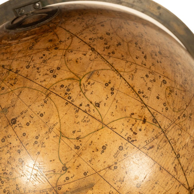 Antique Pair Georgian Terrestrial & Celestial Globes on Stands, Signed J. & W. Cary, 1802 and T. M. Bardin 1800 For Sale - Image 14 of 18