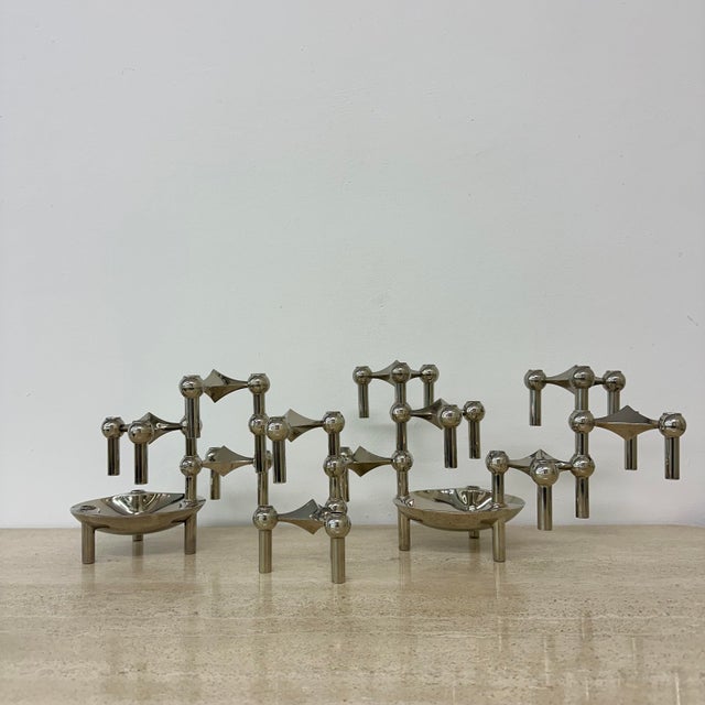 Candleholders by Fritz Nagel & Ceasar Stoffi for BMF, 1960s, Set of 13 For Sale - Image 11 of 18