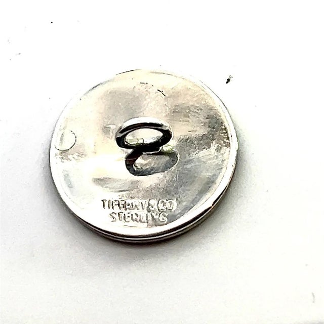 Contemporary 1990s Tiffany & Co Estate Antique Buttons Sterling Silver, 4 Pieces For Sale - Image 3 of 7