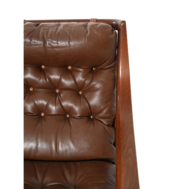 Danish Armchairs in Brown Leather from JM Birking, 1960s, Set of 2 For Sale - Image 13 of 16