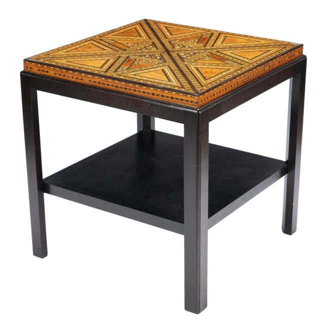 Damascus Inlaid Table Top on Custom Stand (1900) For Sale - Image 11 of 11