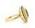 1960s Halo Ring in Gold, Ceylon Sapphire, Diamonds, and Enamel, Size 7.5 For Sale - Image 4 of 9