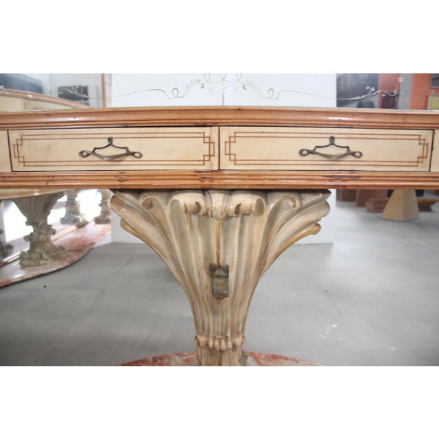 Glass Vintage Console Table from La Permanente Mobili Cantù, 1940s For Sale - Image 7 of 11