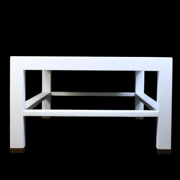 Late 20th Century Rectangular Linen Wrapped Coffee Table For Sale - Image 5 of 5