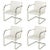 Four Thonet White and Chrome Cantilever Dining Chairs For Sale - Image 10 of 10