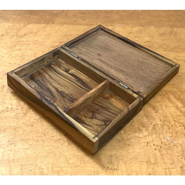 Vintage Checkered Wood Decorative Box For Sale - Image 4 of 18