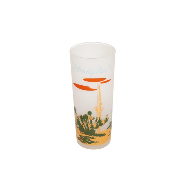 A set of six 1960’s Blakely Gas frosted highball glasses decorated with different Arizona cactus varieties. Included are:...