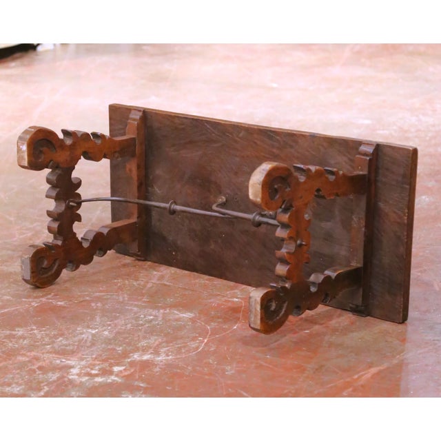 18th Century Spanish Carved Walnut Single-Plank Coffee Table With Iron Stretcher For Sale - Image 10 of 10