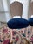 Navy Blue 1980s Venetian Grotto Style 4 Shell Back Dining Chairs For Sale - Image 8 of 9