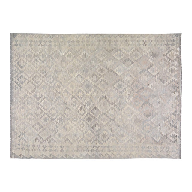 Vintage Turkish Professional Hand Knotted Kilim, 6'8x9'6 For Sale