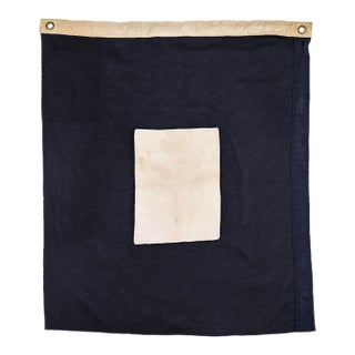 Reconstructed Vintage Cotton Nautical Signal Flag For Sale