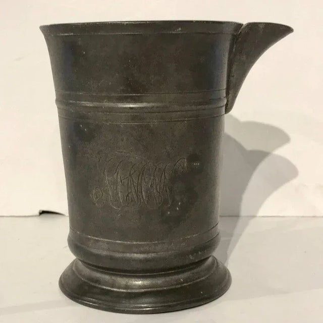 Gray Early 18th Century Georgian Pewter Measure From the Hope Inn, by Edward J Wilderness Row For Sale - Image 8 of 13