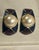 These fabulous 1980s Trifari Pearl and Purple / Blue Enamel Half Hoop Earrings will be a lovely addition to your vintage...