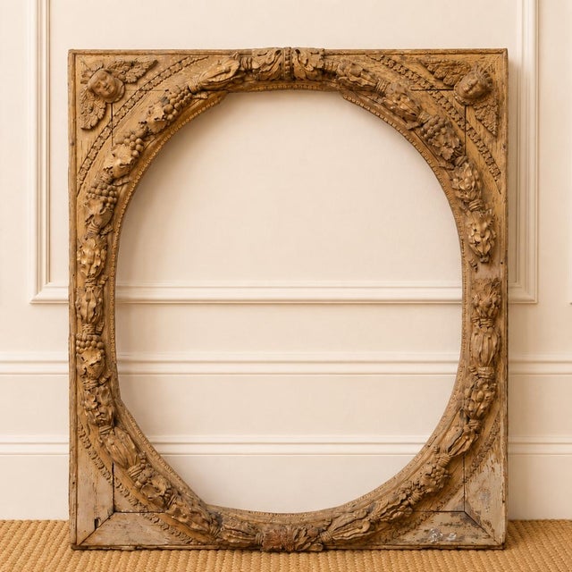 An absolutely extraordinary 18th century German carved oak frame, representing the Baroque decorative carving tradition at...