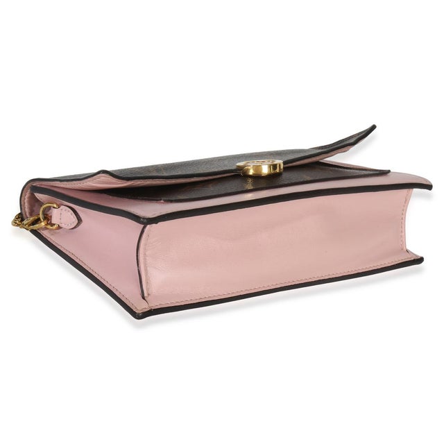Rose Ballerine Monogram Canvas Flore Chain Wallet For Sale In New York - Image 6 of 9
